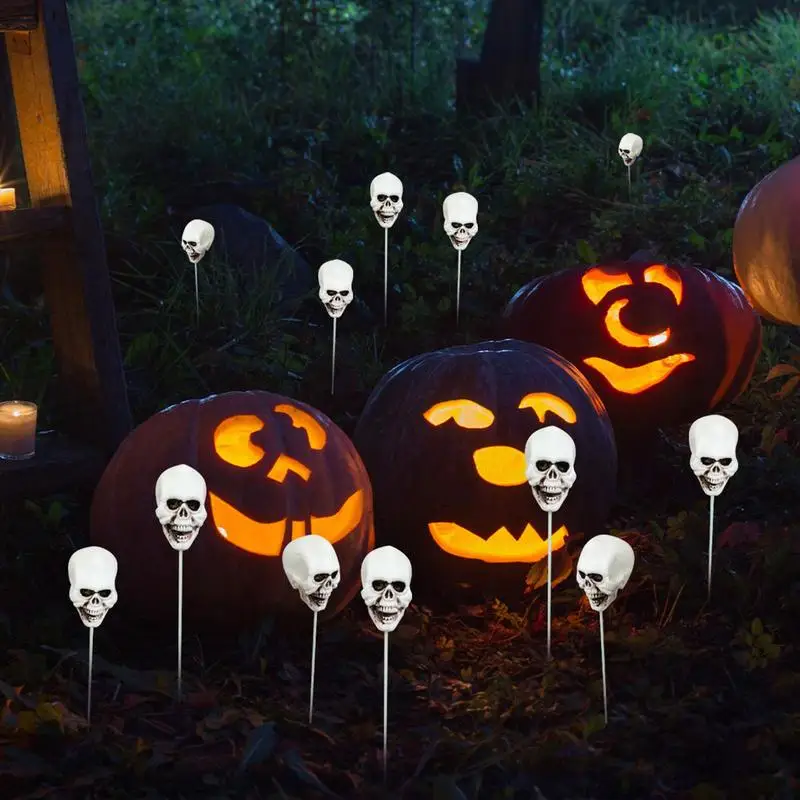 Decoración de estaca de calavera para patio, decoración de acrílico para jardín, decoración de calavera impermeable para jardín al aire libre, decoración de Arte de patio - imagen 3