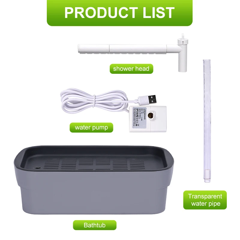 Bañera automática para loros, baño para pájaros, ducha de agua circulante, ducha de circulación para loros, bañera para mascotas, bañera para limpieza de aves - imagen 4