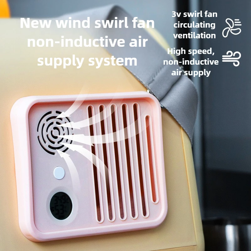 Bolsa transportadora para gatos de viajero de verano, ventilador transpirable para exteriores, bolsa para gatos de gran capacidad, bolso de viaje portátil para mascotas, suministros - imagen 2