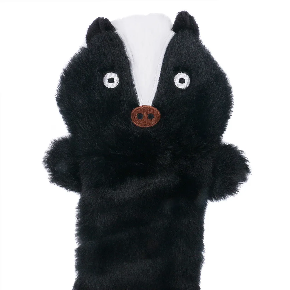 Juguete de peluche para perro, regalo de cumpleaños para perros grandes, medianos y pequeños, Juguetes Divertidos para mascotas, pieles de animales sin relleno, Skunk Fleece Squeak Toys - imagen 2