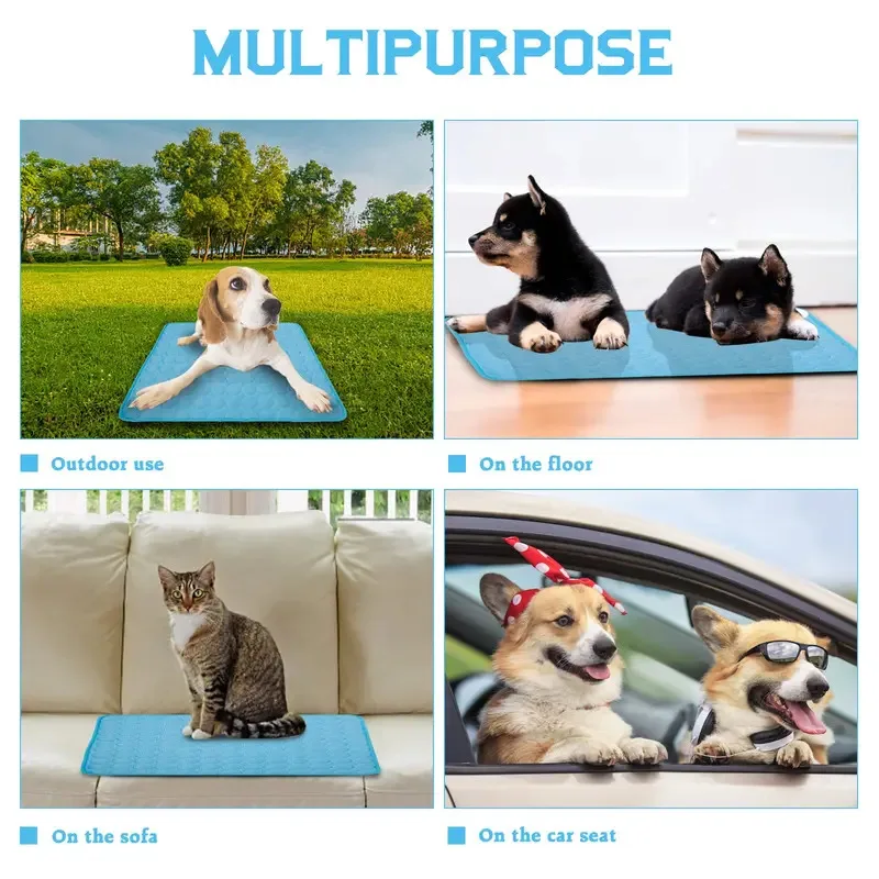 Estera refrescante para perros, cama fría de verano para mascotas, manta duradera Extra grande para perros y gatos, sofá, almohadilla de hielo para gatos, manta, accesorios para perros