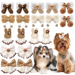 Clips decorativos con lazo para pelo de perros pequeños