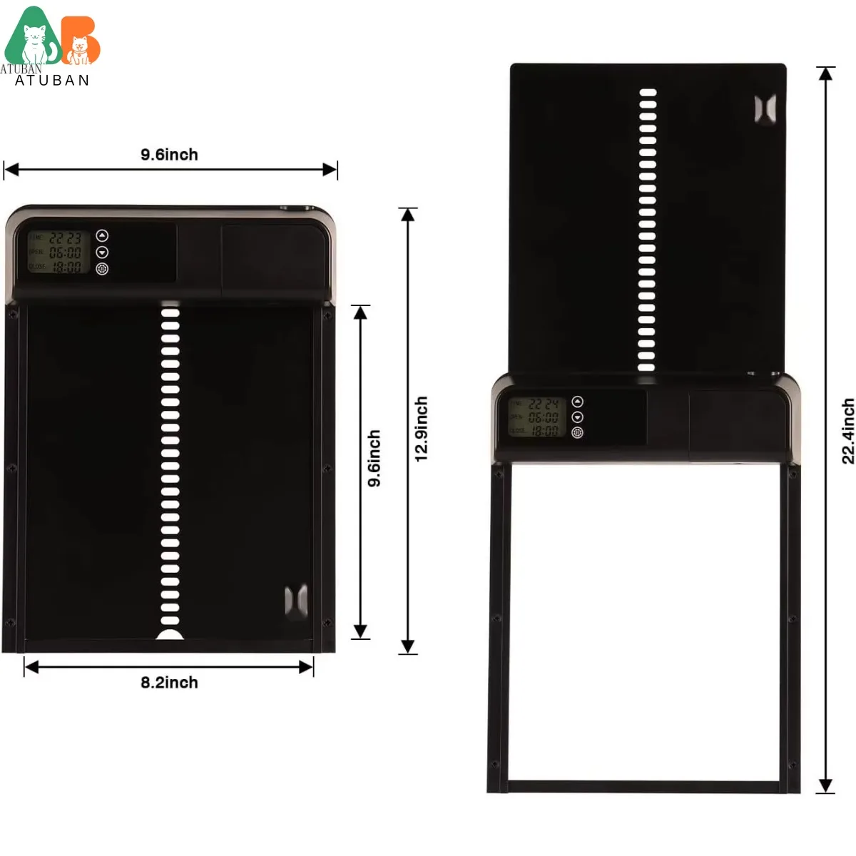 ATUBAN-abridor automático de puerta de gallinero, con pantalla LCD grande, antipellizcos, con temporizador - imagen 5