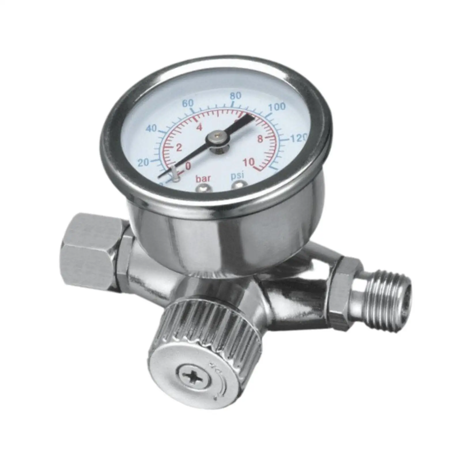 Air Adjusting Regulator Valve with Gauge for Hvlp 1-10 Bar Simple Assembly Replace Parts Adjustable 1/4” Nps Replacement