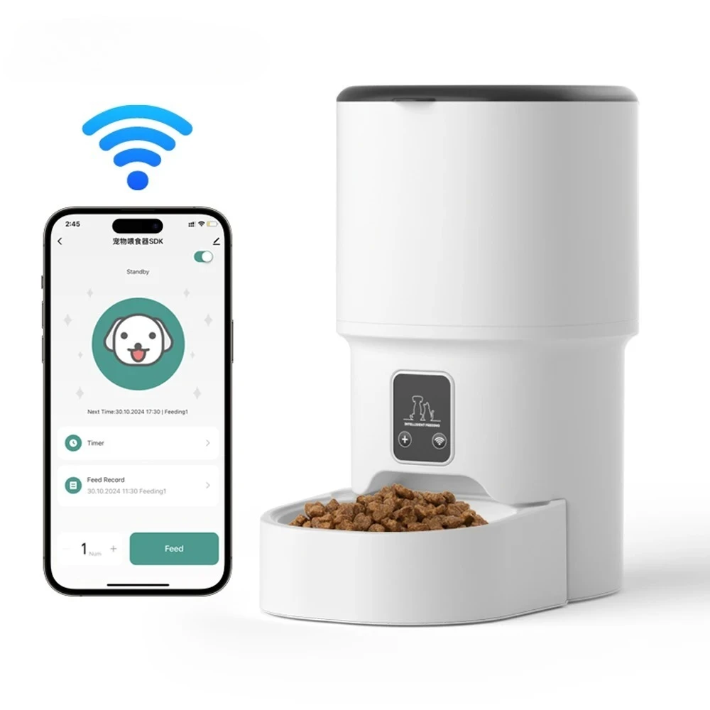 Alimentador inteligente para mascotas con Wifi, temporizador automático, Control remoto, dispensador de alimentos secos, comederos automáticos para gatos, hogar para gatos múltiples - imagen 3