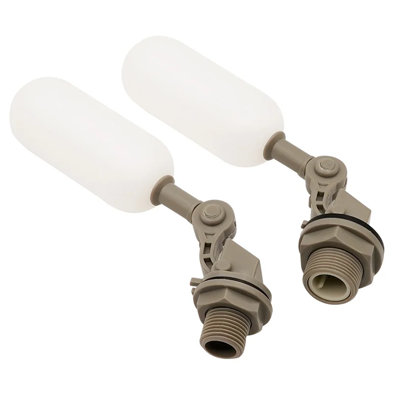 Válvula de bola flotante de agua de plástico de 1/2 "y 3/4", apagado automático, llenado de alimentación, tanque de peces, válvula humidificadora de agua para acuario, para tazón de agua