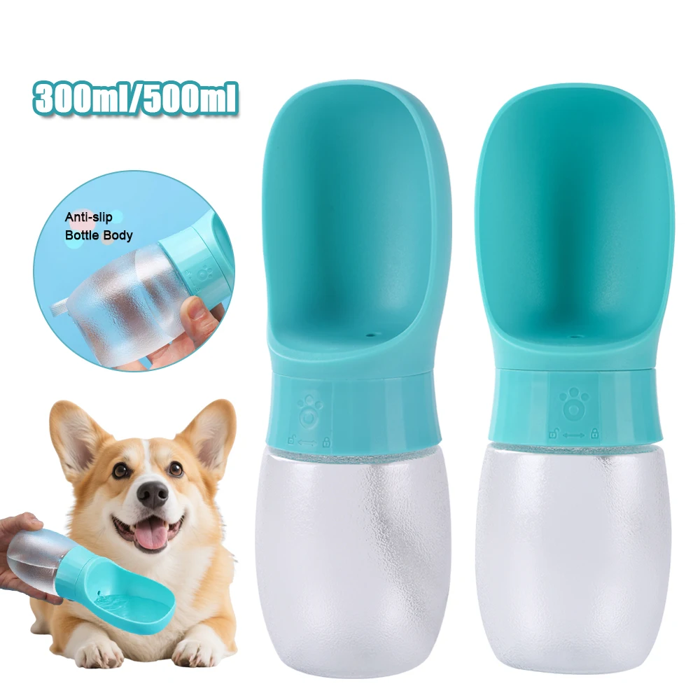 Botella de agua para cachorros, cuencos portátiles para beber para perros pequeños y grandes, dispensador de agua para mascotas a prueba de fugas para exteriores, suministros para Pug