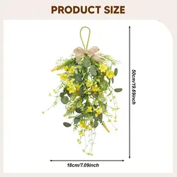 Guirnalda decorativa con lazo y hojas artificiales para gatos y perros