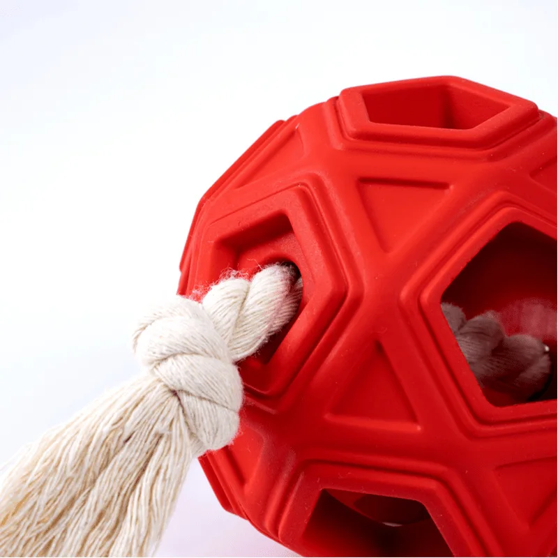 Pelota de goma con cuerda para perros – Juguete masticable dental - imagen 5