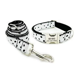 Collar personalizado para perros dálmatas con etiqueta grabada