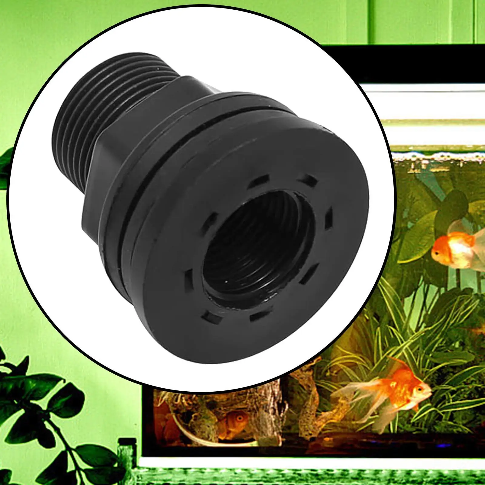 Threaded Bulkhead Adapter Easy Installation Water Tank Connector Professional for Water Tanks Aquarium Rain Barrels Ponds Tubs