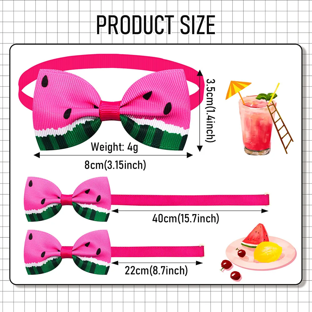 50 Uds. Pajarita de verano a granel para perros, lazos de moda estilo fruta para perros pequeños, pajaritas de verano para perros y mascotas, pajaritas para mascotas, accesorios para mascotas - imagen 2