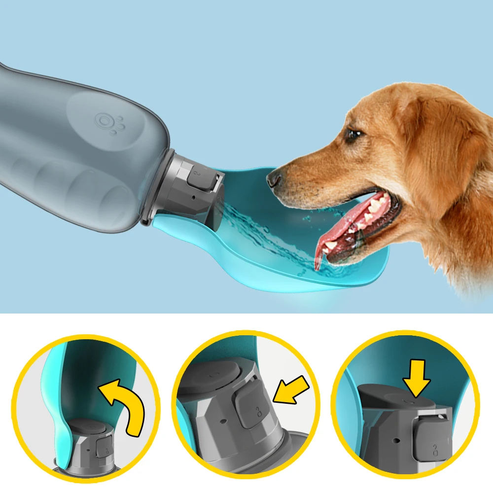 Botella de agua plegable antigoteo para gatos y perros mini - imagen 2