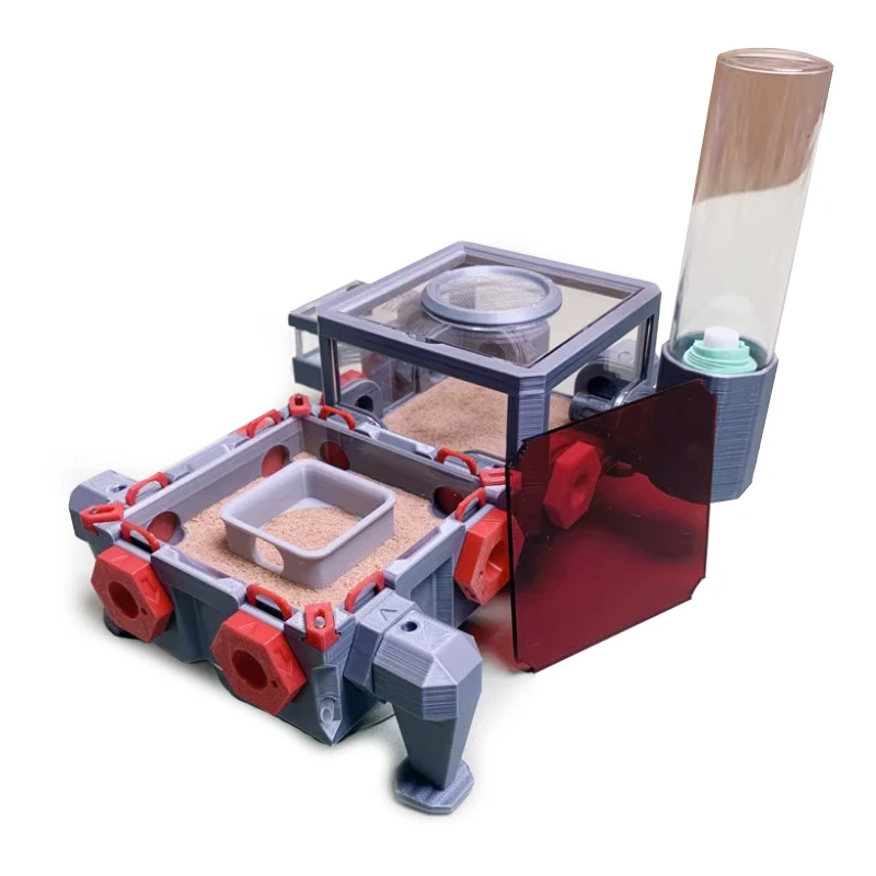 Nido de hormigas con Base de Marte para granja de hormigas acrílicas 3D, hormigón a base de yeso, canil de hormigas de expansión ilimitada, taller de hormigas para mascotas con hormiga