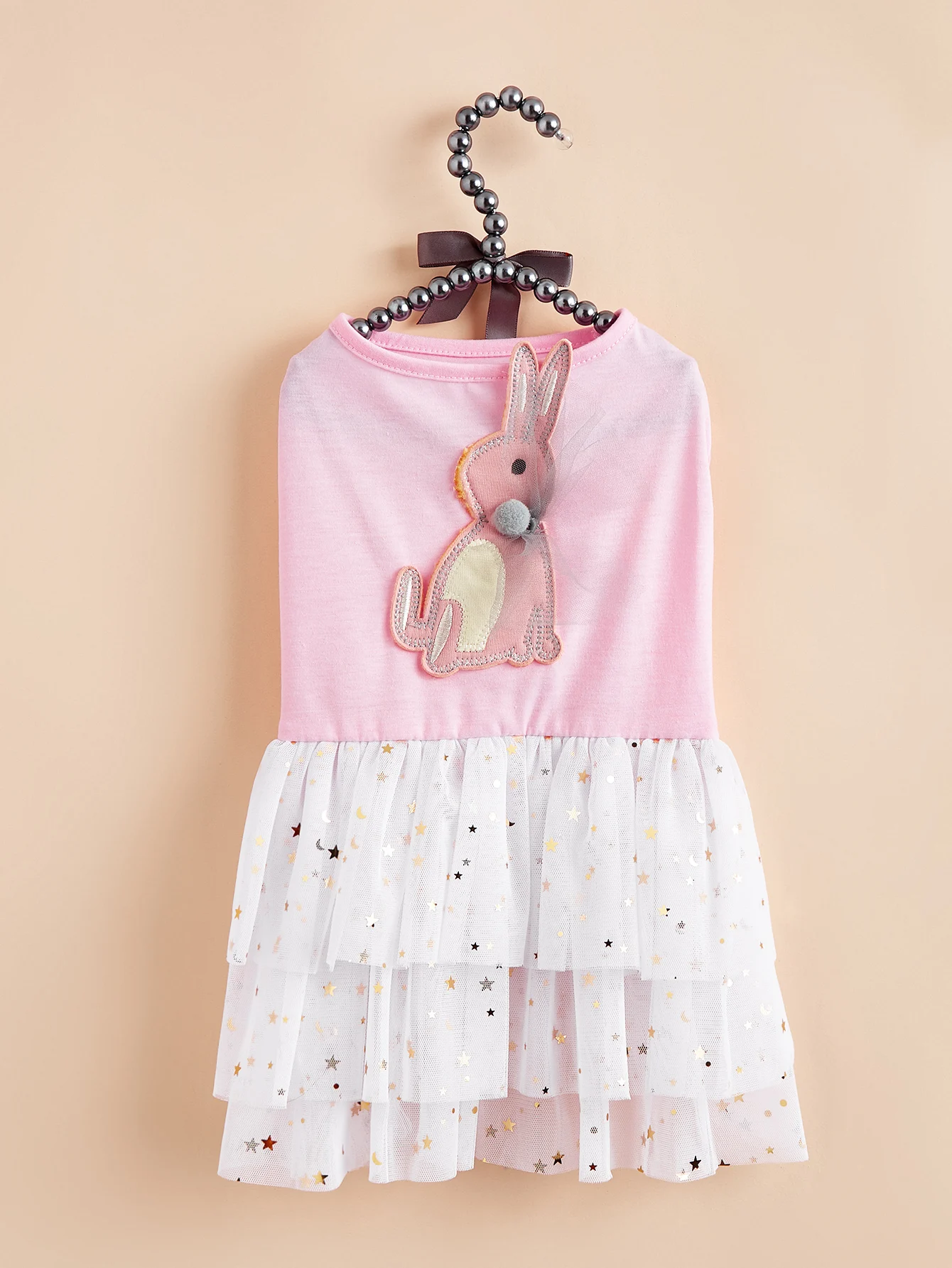 Vestido de perro conejito encantador, ropa de cachorro, conejo bordado, disfraz de mascotas de Pascua, primavera y verano