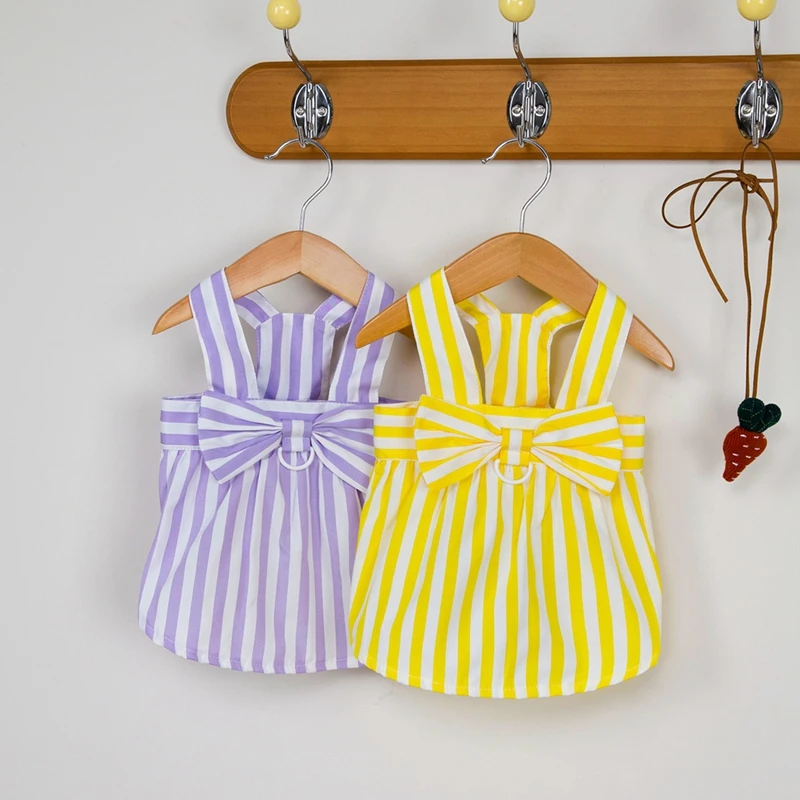 Falda para perro de primavera y verano, vestido de princesa transpirable para mascotas con lazo para perros pequeños y gatos, Yorkies, Pomeranianos maltais, Chihuahuas