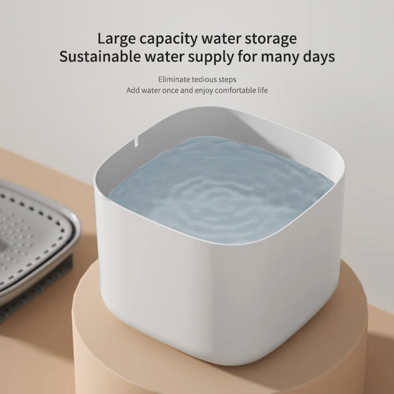 Bebedero automático con filtro para gatos – Fuente de agua USB silenciosa - imagen 4