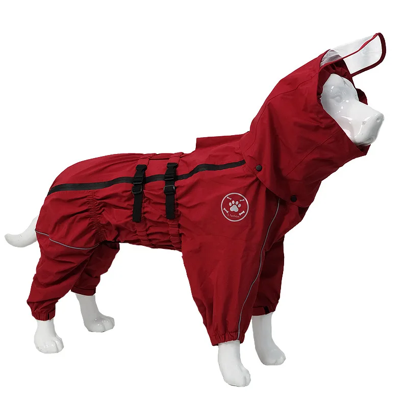 Chubasquero para perros, Poncho para mascotas medianos y grandes, Golden Retriever, perro grande, Parka impermeable de cuatro pies para exteriores, transpirable, ropa para mascotas - imagen 5