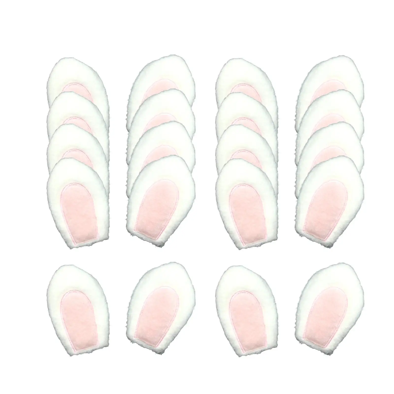 10 Pairs Bunny Ears Accessories Decor 13.5cmx8.5cm Ornaments Rabbit Ears for Hair Ties, DIY Hair Clips, Scrapbooking Party