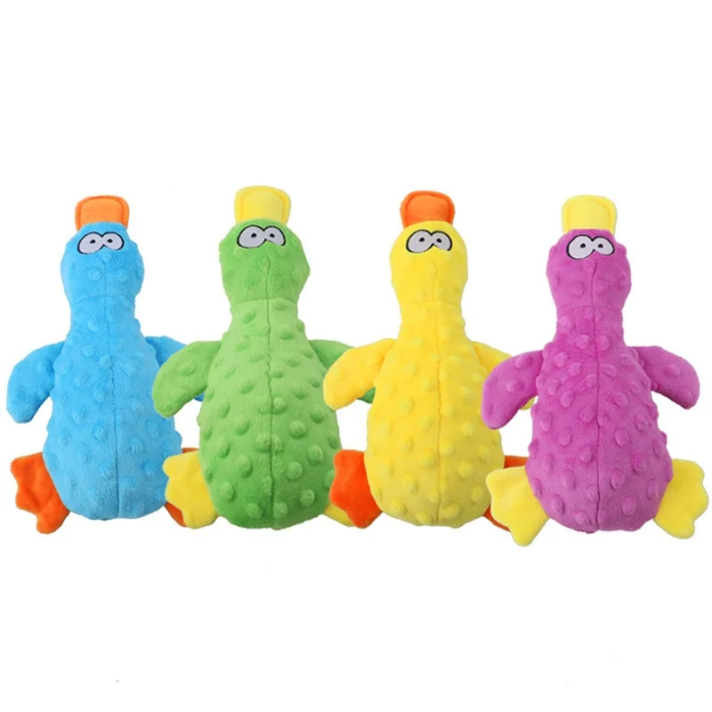Juguetes de pato de peluche para perros, juguete interactivo para limpieza de dientes molares, muñeco de modelado de animales, suministros para perros y cachorros - imagen 2