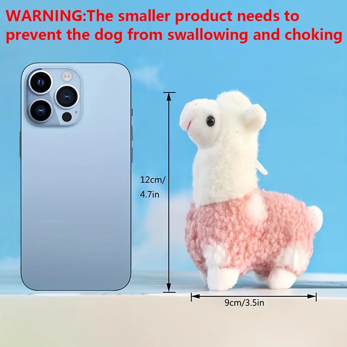 Juguete de peluche alpaca para gatos y perros - suave y duradero - imagen 3