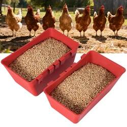 Troca de plástico para alimentación de pollos, alimentador colgante para aves de corral, caja de comida para pollos de gran capacidad, tazón de agua para aves y palomas, 1/3 Uds.