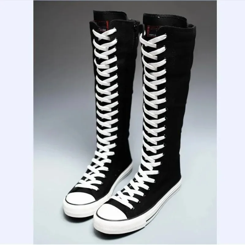 Nueva gran oferta de zapatos informales sin cordones de lona para mujer, zapatos planos de baile callejero, Material interior sintético versátil, cómodos - imagen 4