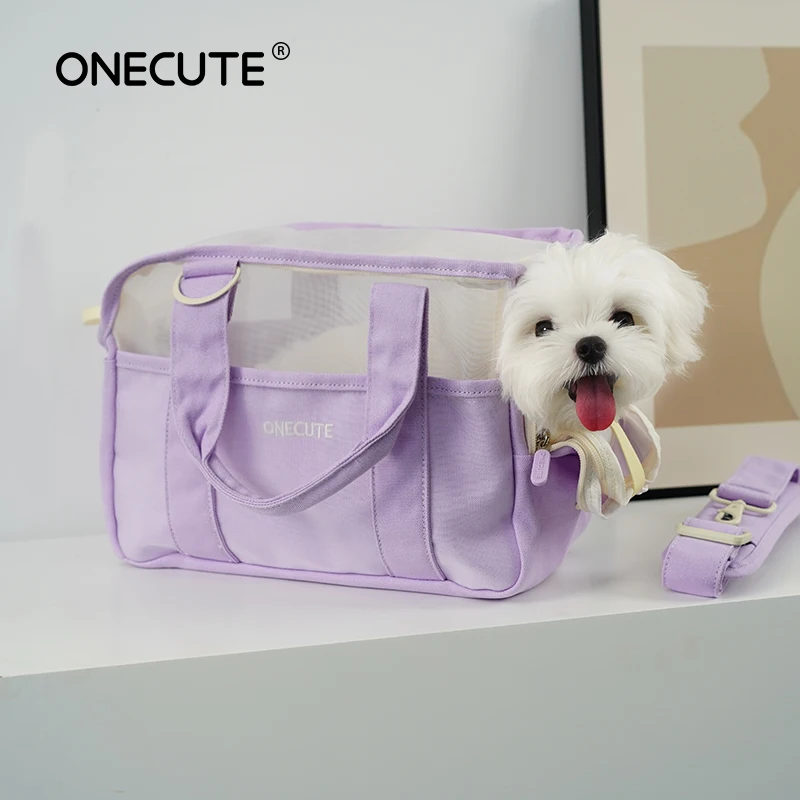 Onecute-Bolsa de transporte para perros y gatos, mochila de hombro de mano, accesorio de viaje para mascotas - imagen 4