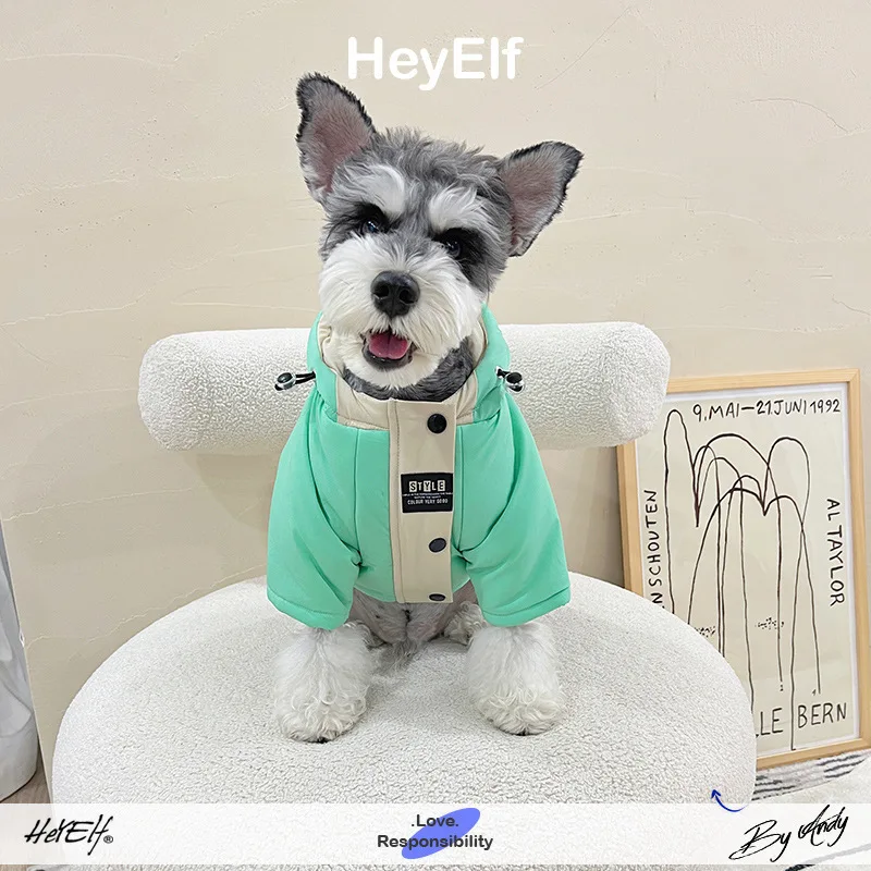 Ropa acolchada de algodón para perros, ropa de cubo francés de invierno para mascotas, Schnauzer West Highland, ropa acolchada de algodón, productos para mascotas - imagen 5