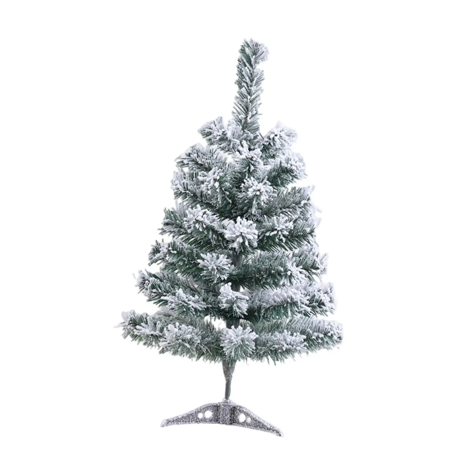 Snow Flocked Christmas Tree Dense Branch Christmas Decoration Holiday Décor with Stand for Festival Restaurant Indoor Hotel Bar