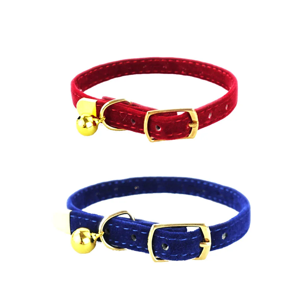 Collar de gato con campana, collares de seguridad para gatos, Collar ajustable para cachorros y perros pequeños, Collar sólido para mascotas, productos, Collar para gatos