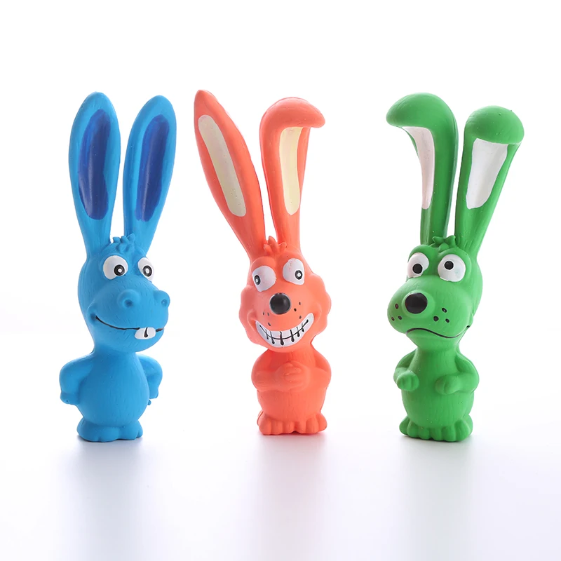 Juguete para perros Juguete masticable de látex para perros con conejo travieso - imagen 3
