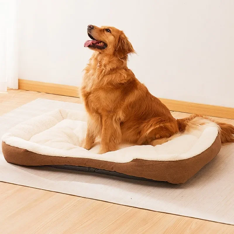 Hundebetten, Plüsch-Schlafsofa für Hunde, zum Schlafen, warme, dicke Hundebetten für große Hunde, schlafende Zwinger, Nest, weiche Matten, Katzenbett, Katzenhaus - imagen 4