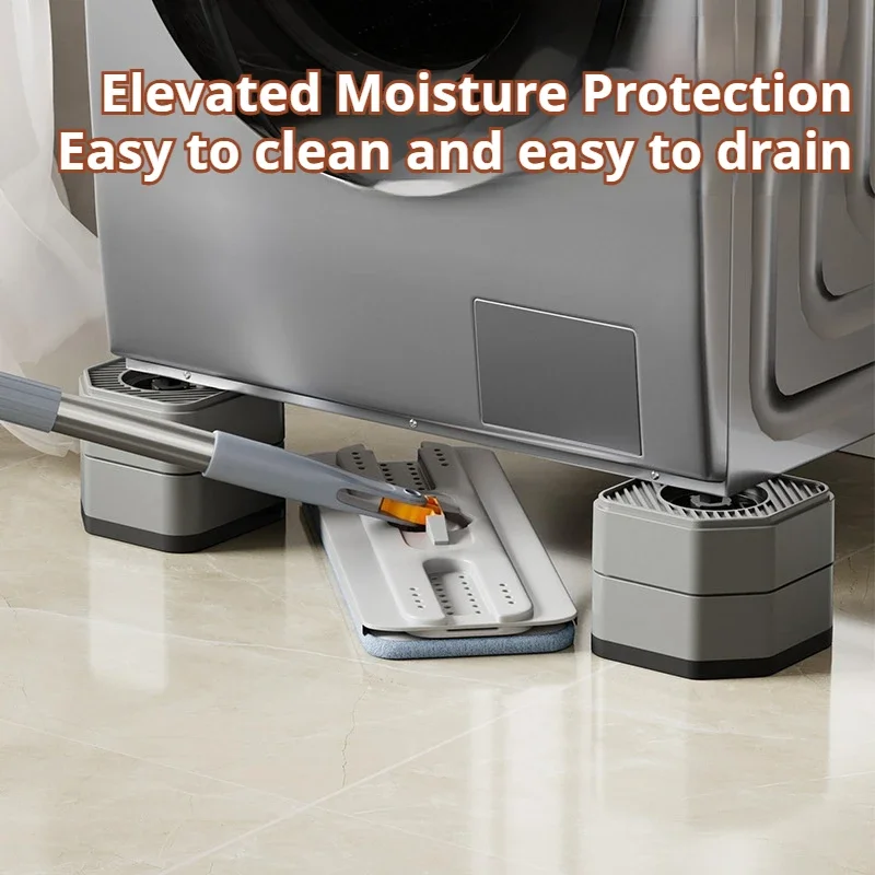 * 300Kg versión mejorada lavadora esteras antivibración refrigerador Kit antideslizante silencioso Base de muebles almohadillas de choque fijas - imagen 2