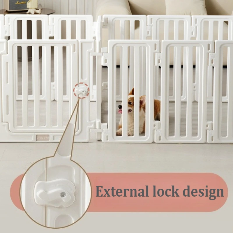 Valla grande para perros, parque infantil de lujo para perros, accesorios de seguridad, jaula para cama para cachorros, recinto para mascotas, barrera para perros, vallas de actividades para bebés - imagen 5