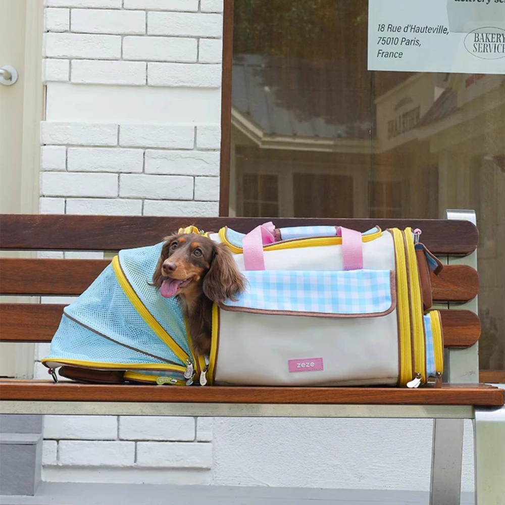 Mochila transportadora plegable y transpirable para perros pequeños - imagen 3
