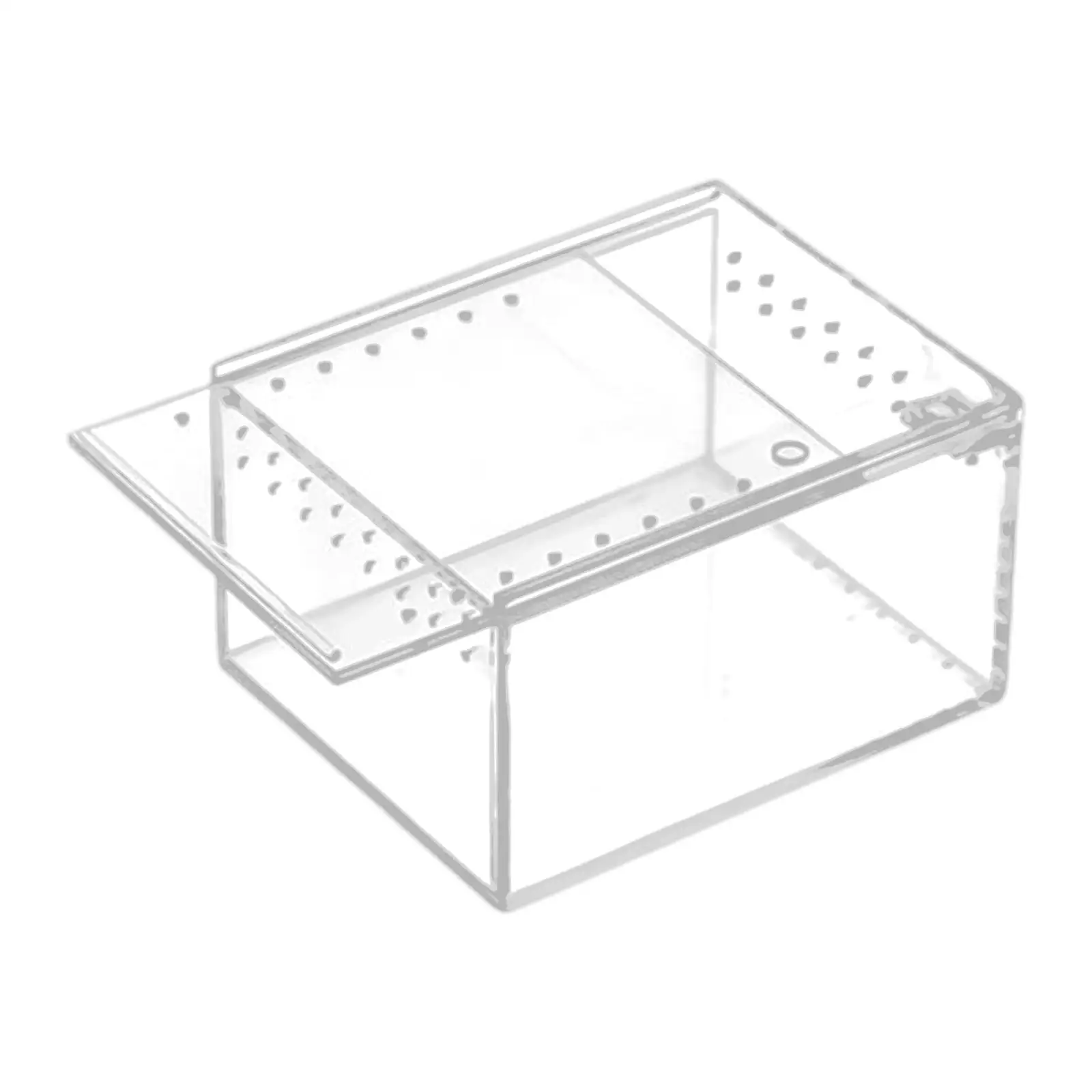 Reptile Terrarium Reptile Breeding Box Clear Portable Lightweight Breathable Turtle Tank Container for Crayfish Snake