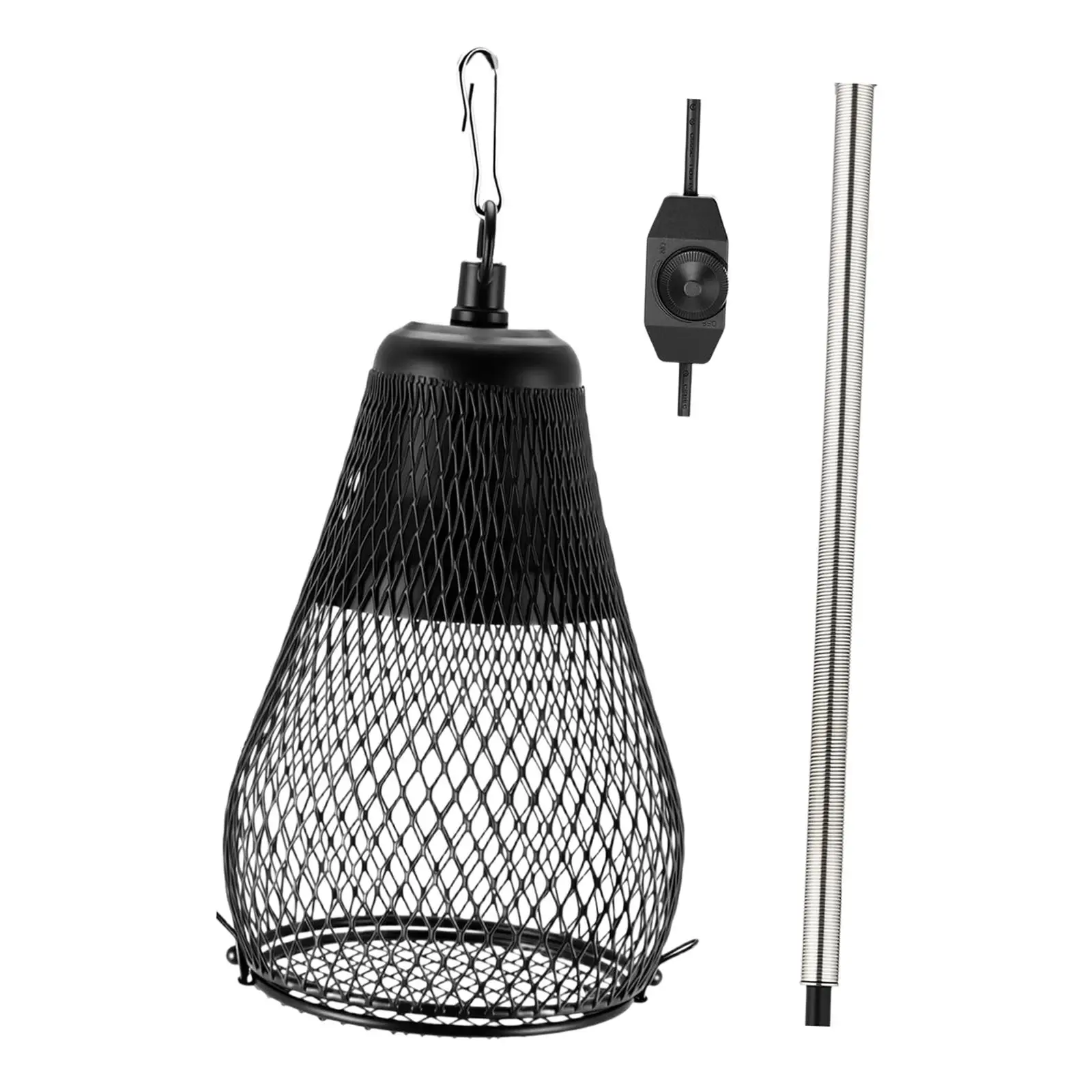 Heat Lamp Cap US Plug Protection Heat Lamp Mesh for Snake Tortoise Chameleon