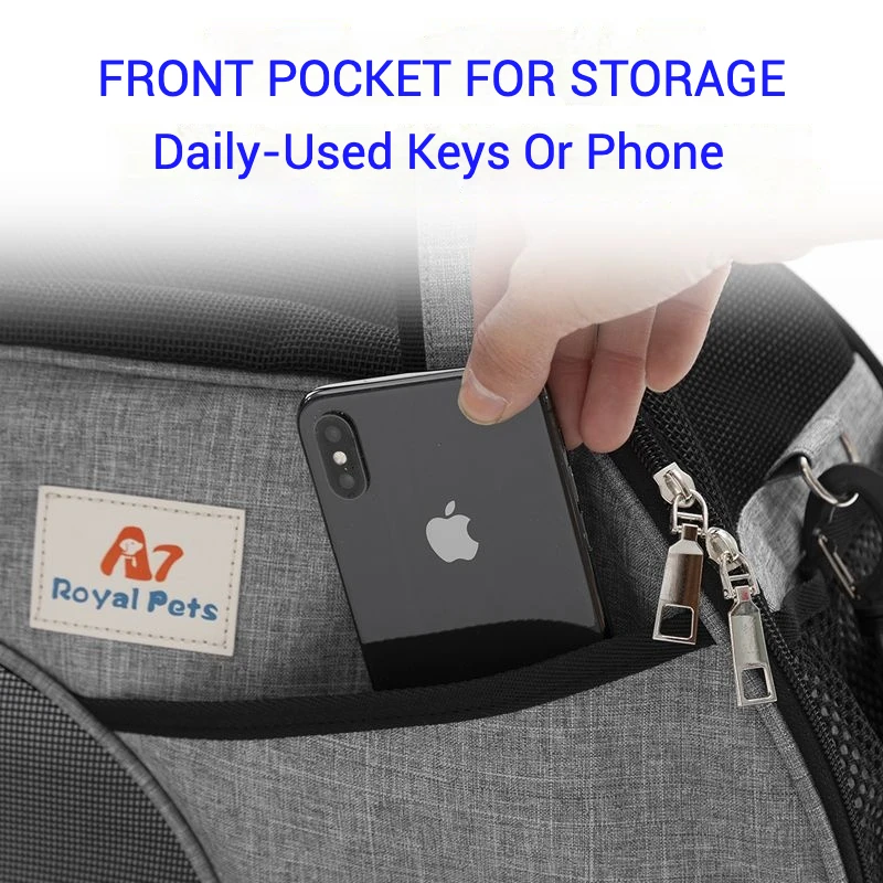 Bolso portátil de hombro y mano para mascotas, portador de viaje plegable, malla transpirable espaciosa, tela Oxford duradera, cómodo para gatos - imagen 5