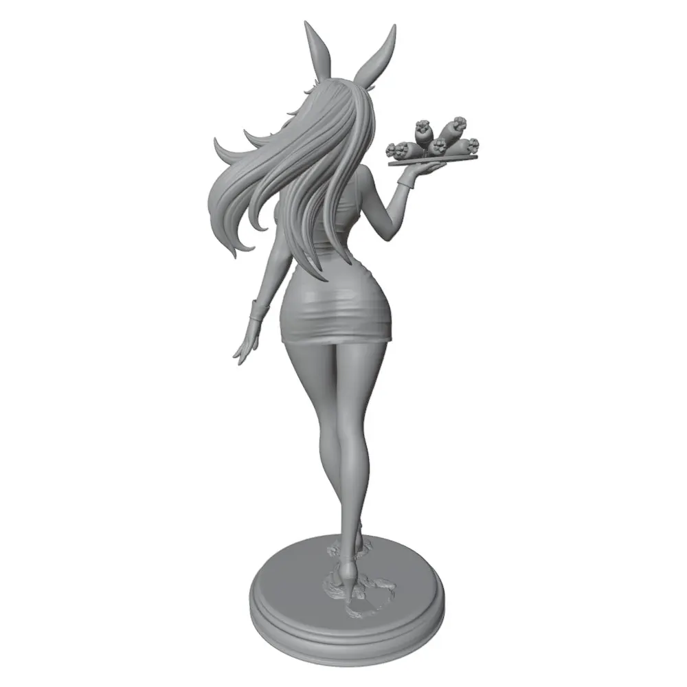 Miniatura con orejas de conejo – Figura de resina 1/24 para colección - imagen 4