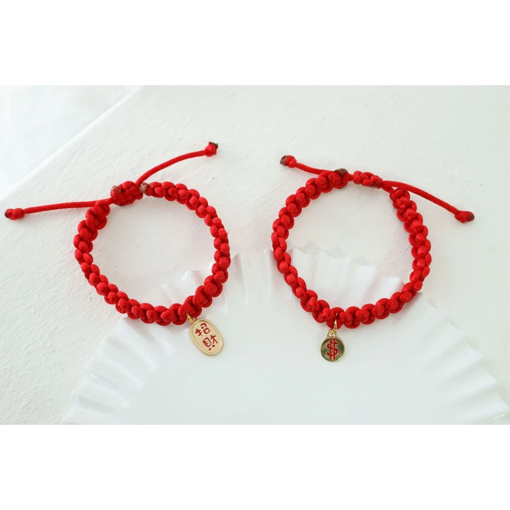 Collar con campana de cuerda tejida roja para perros y gatos - imagen 4