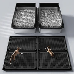 Alfombrilla atrapabarros para caja de arena para gatos - Lavable