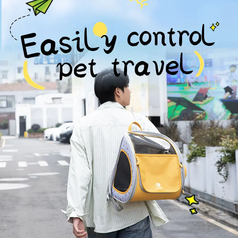 LIULIUPET Mochila de regalo de Navidad con explosión de moda, mochila para mascotas con cápsula expandible portátil para gatos, hombro para perros - imagen 2