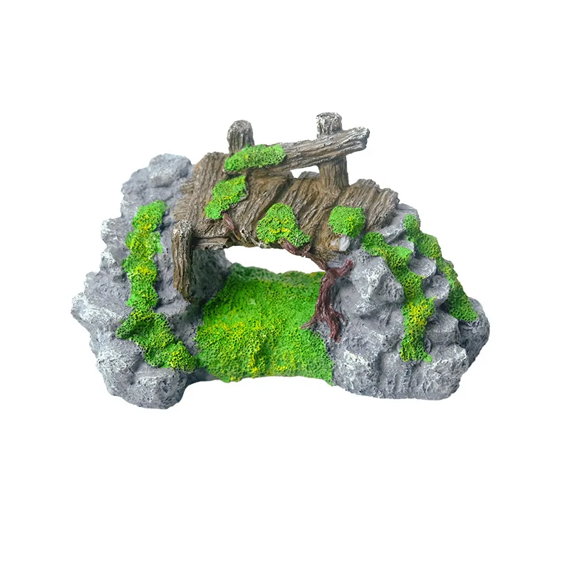 Puente decorativo de resina para acuario – Refugio peces y gambas - imagen 3