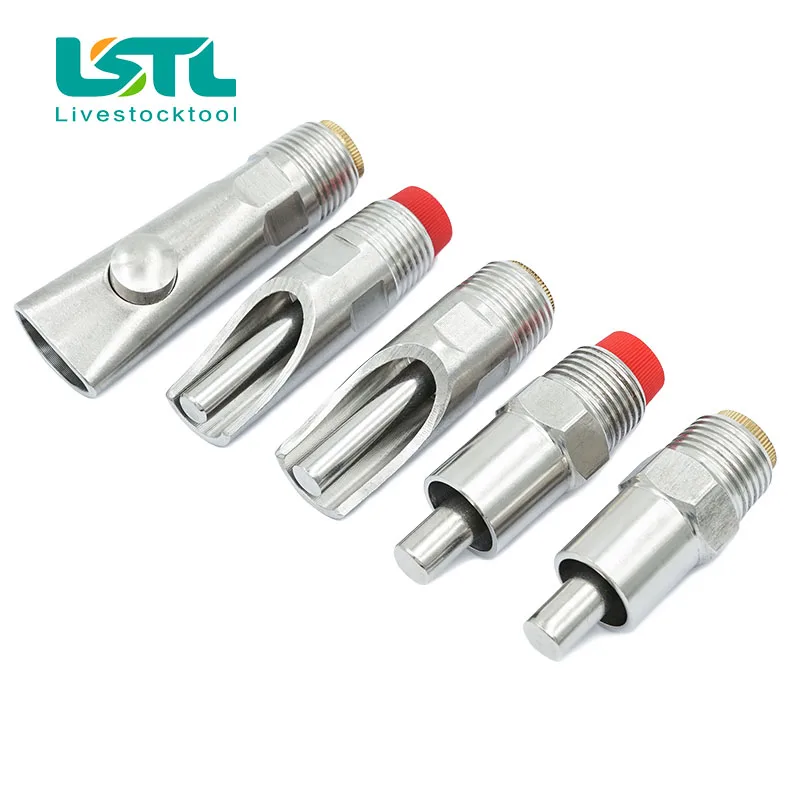 Bebedero automático de agua de acero inoxidable para cerdas, herramienta de granja de vivero, 5 piezas - imagen 3