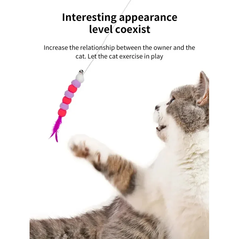 1 Uds nueva cuerda elástica pieles de imitación insecto divertido palo de gato adecuado para gatos - imagen 2