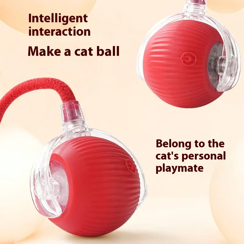 Juguetes para gatos recargables, juguetes inteligentes interactivos para mascotas, bolas enrollables, juguetes para gatos