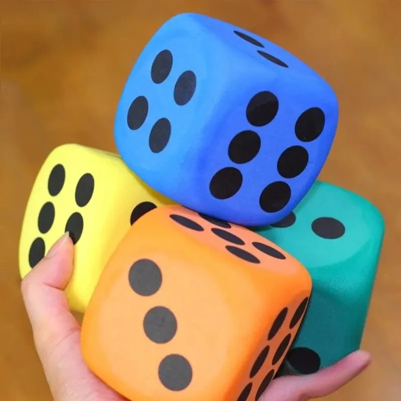 Dados de espuma grandes de 80mm para niños, dados de seis lados, juguete para contar, ayudas de aprendizaje para juegos de mesa de aula, enseñanza de matemáticas, 1 ud. - imagen 3