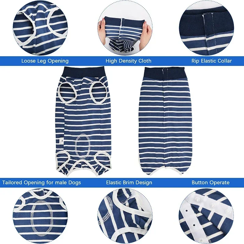 Ropa para mascotas, mono para perro, pijamas, tiras de camuflaje de alta elasticidad, chaleco envolvente para el vientre, vestido quirúrgico, chándal para niña, ropa XS-3XL - imagen 3