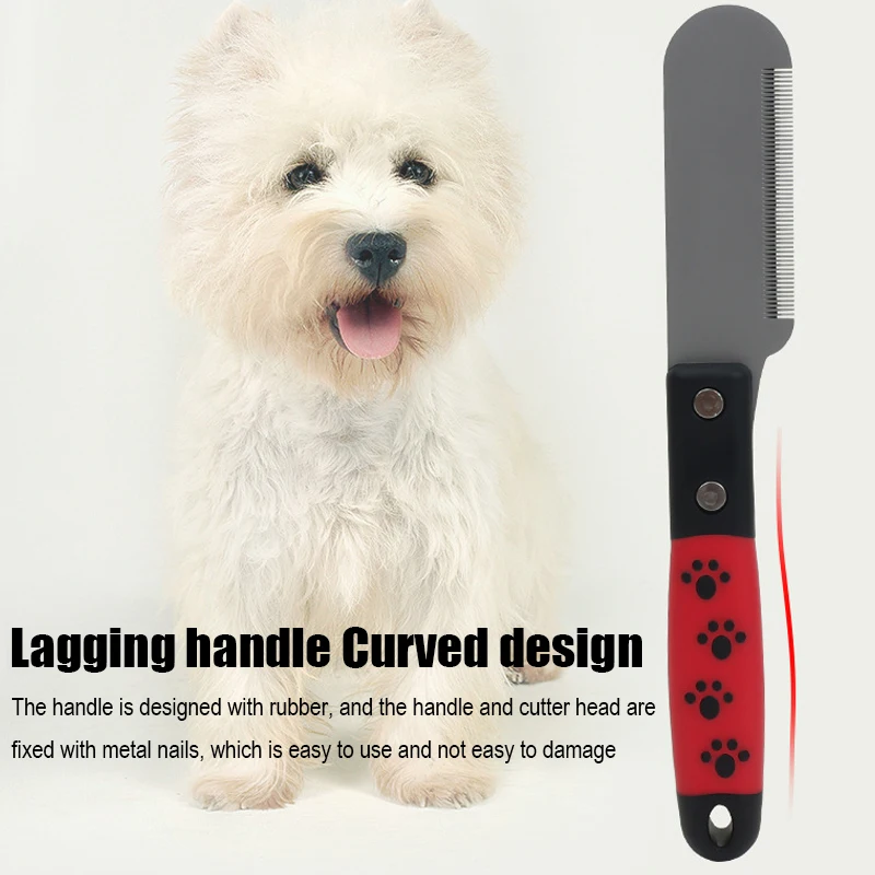 Herramientas de aseo para perros, peine para mascotas, cepillo Terrier, cuchillo para quitar el pelo de mascotas, cuchillo rascador, accesorios para perros - imagen 2